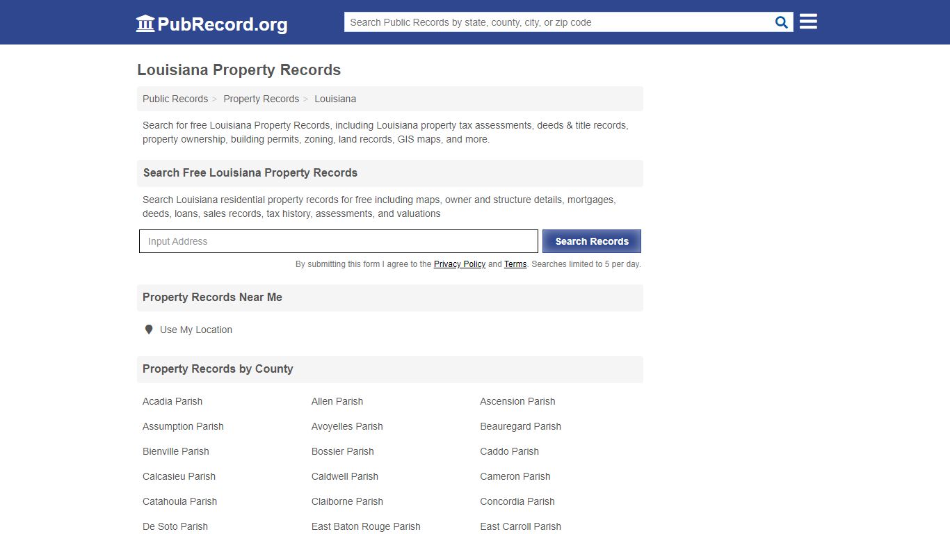Free Louisiana Property Records - PubRecord.org